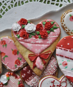 Valentinstags-Herzen… Vergleich von 10 roten und rosa Pastenfarben